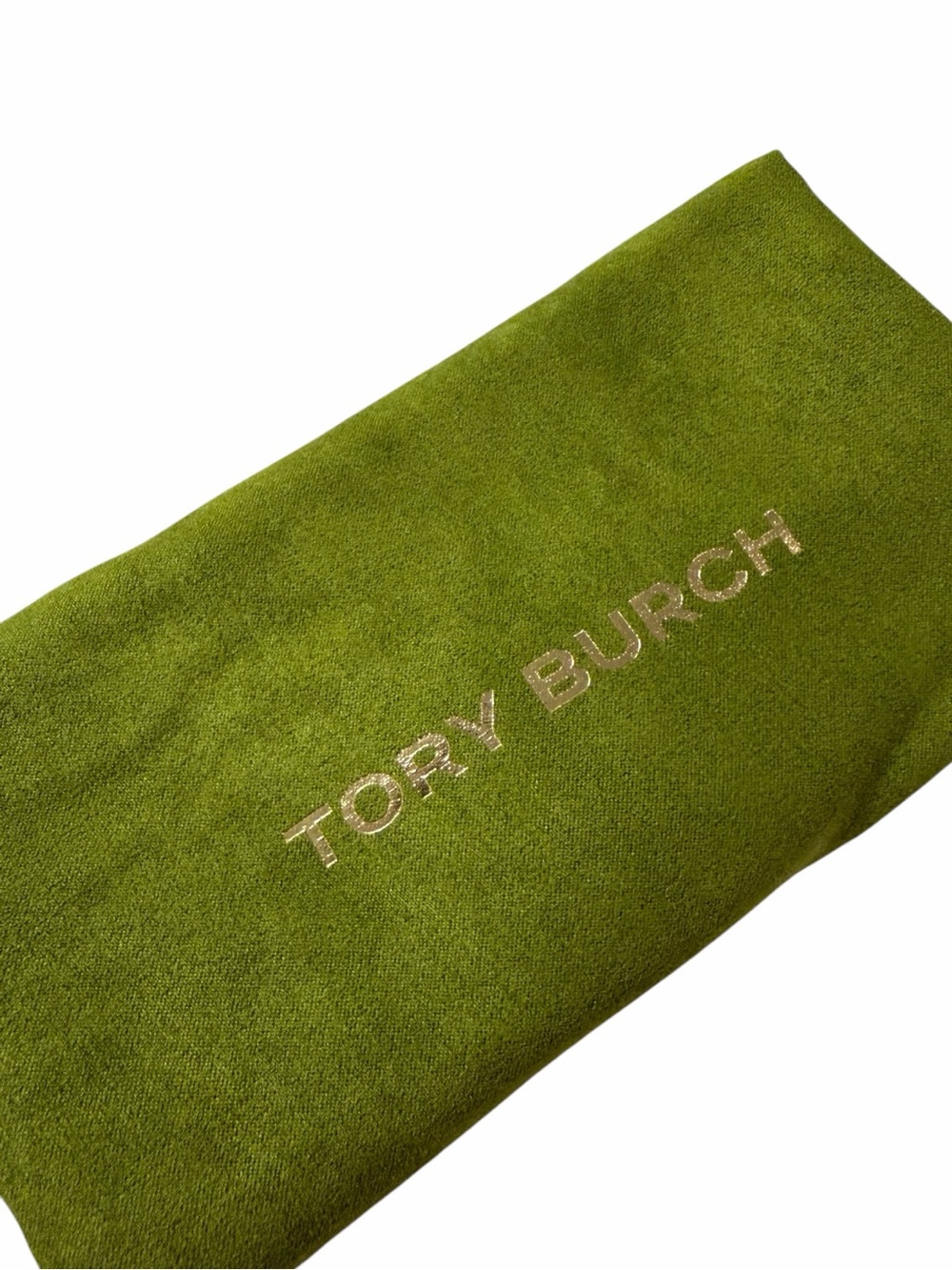 Tory Burch Olive Suede Logo Dust Pouch. Brand new. Measurements in pictures.